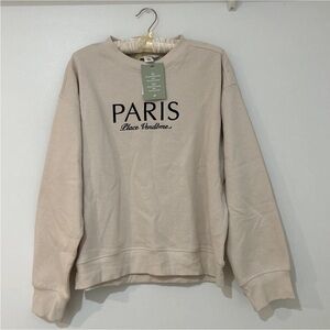Cream ‘Paris’ sweatshirt